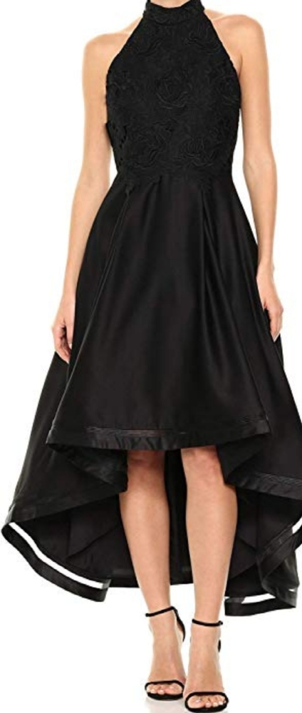 NWT 3D Lace Halter Gown